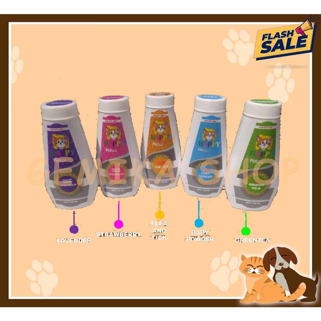 BEDAK HEWAN ANJING KUCING HAPPY FRIZZ 100GR