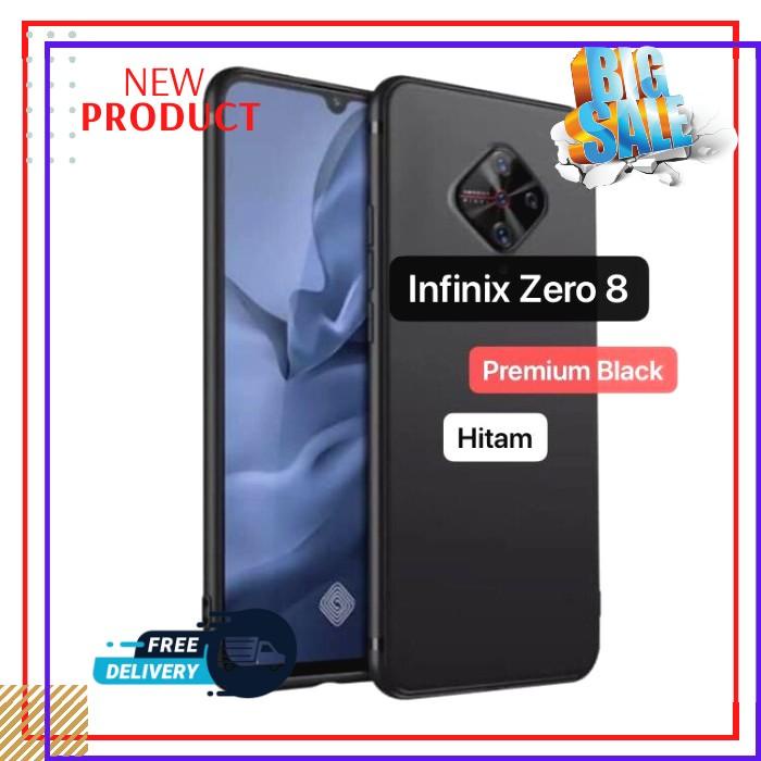 Case Infinix Zero 8 Black Premium Casing Cover Silikon Handphone