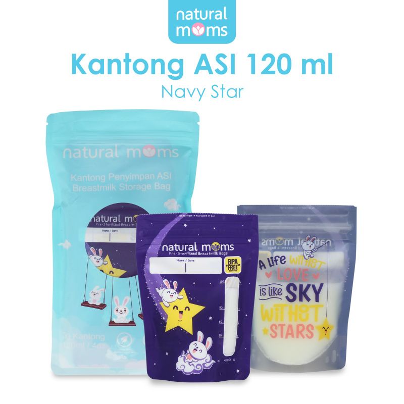 Natural Moms 120ml Thermal Sensor, Kantong ASI New Natural Mom