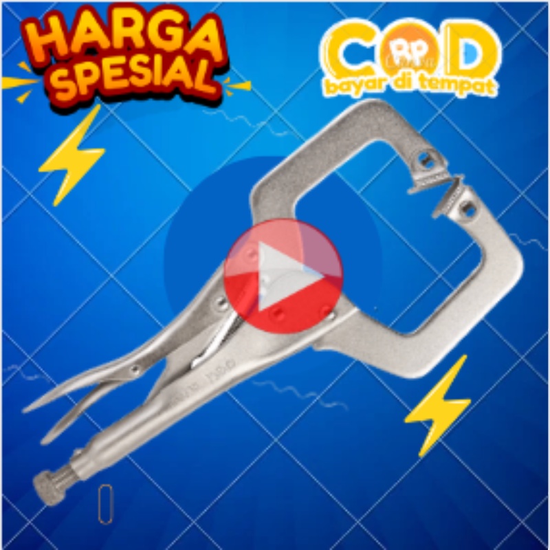 TANG JEPIT C CLAMP SWIVEL PAD LOCK GRIP ALAT PENJEPIT PERKAKAS TANG JEPIT BUAYA TANG C TANG CATOK KL