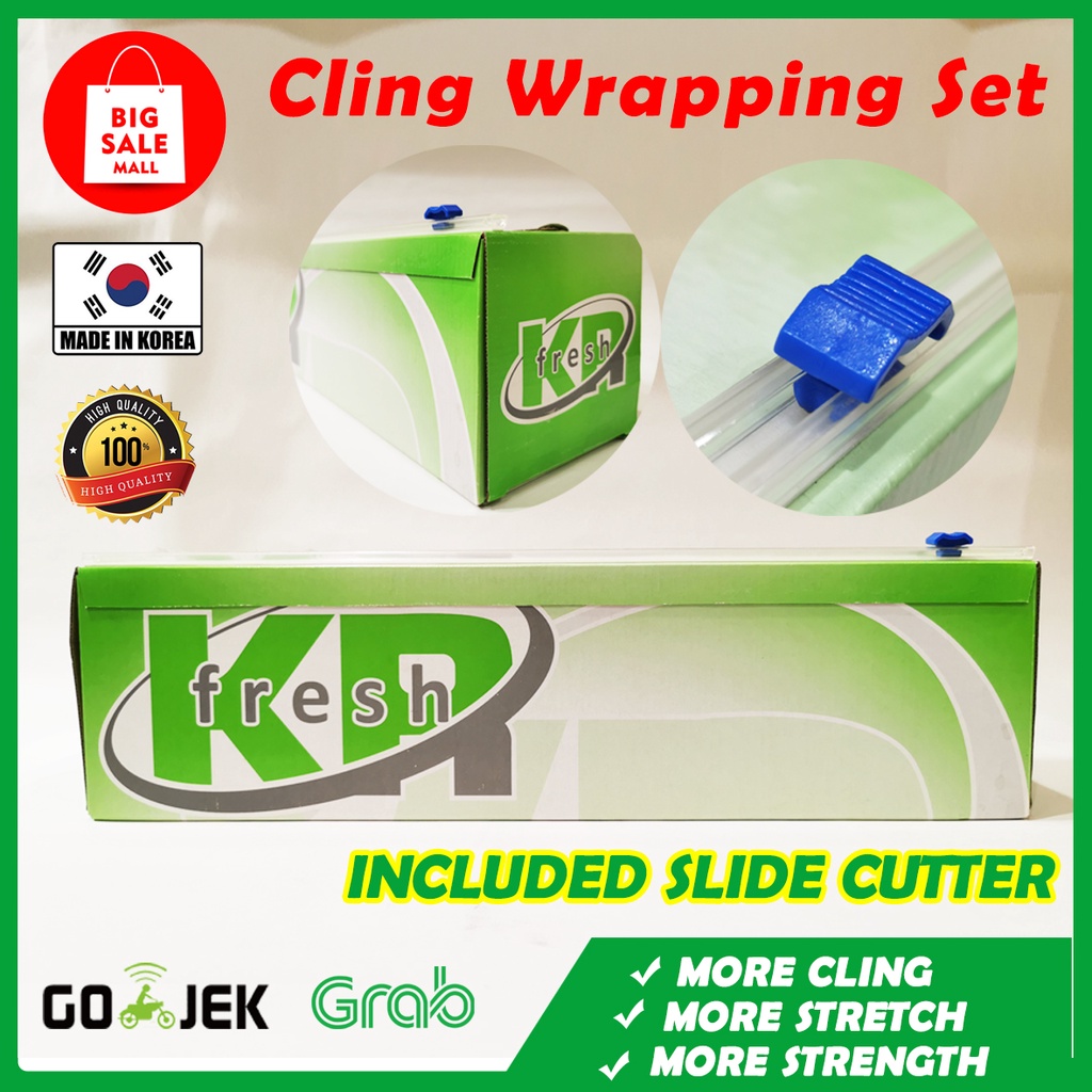 Plastik Wrap JUMBO FOOD GRADE Food Wrapping Makanan Sealer KR FRESH WARAP / SATUAN SET