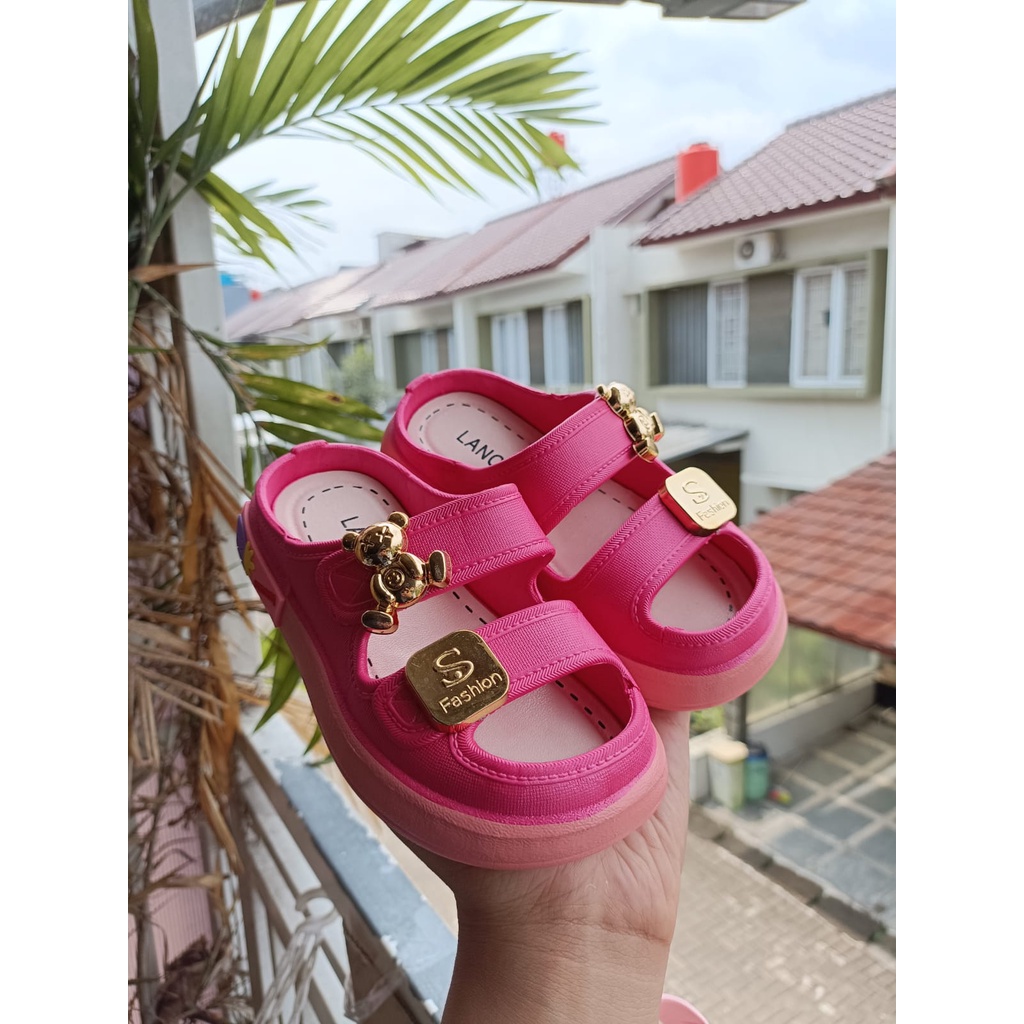Sandal anak viral rainbow  karet jelly import 029 (24-35) sandal selop anak termurah