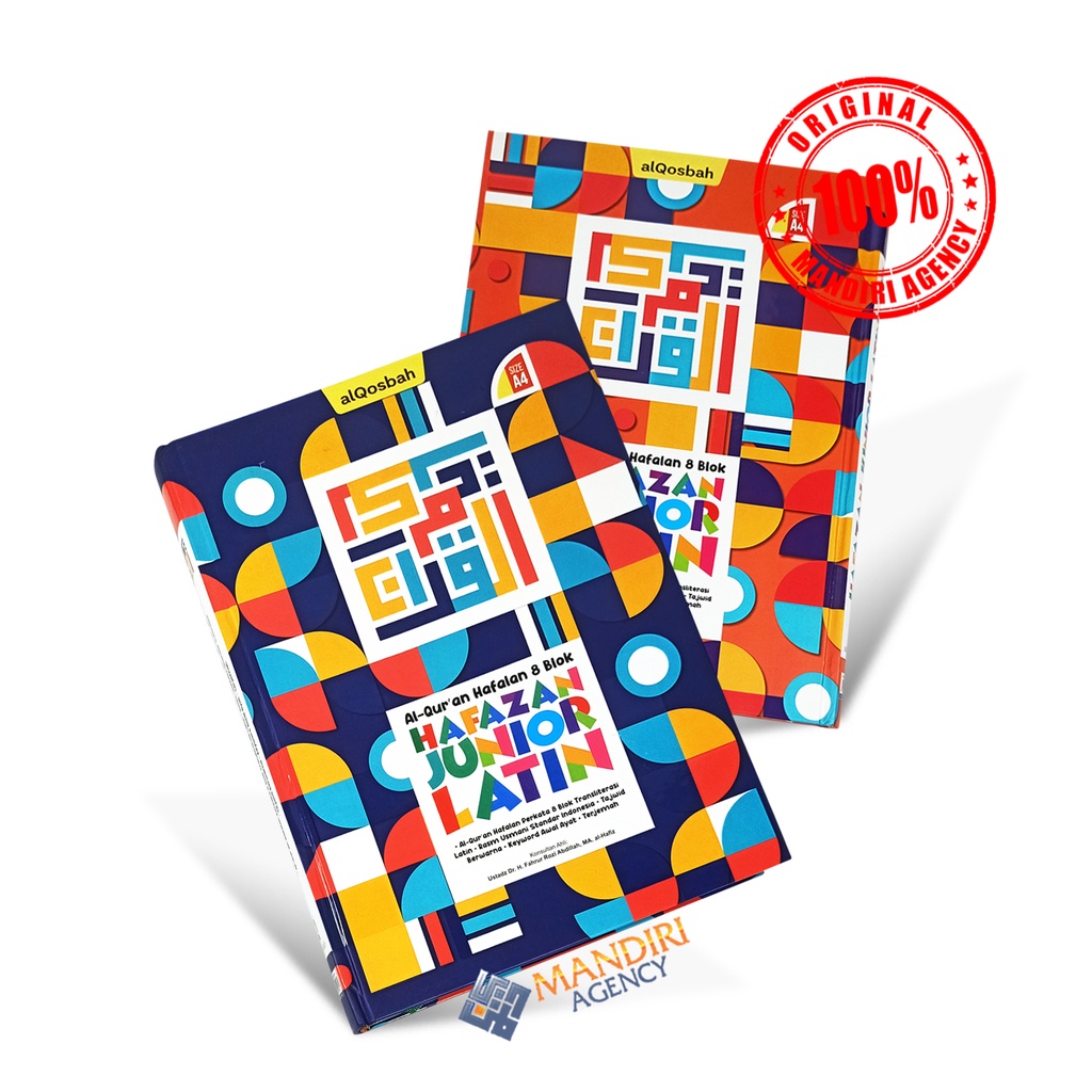 Al-Quran HAFAZAN Junior A4 HC Terjemah Perkata 8 Blok Transliterasi Latin