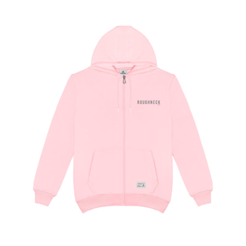 Roughneck 1991 Zipper Hoodie Unisex Pink | Sweater Zipper | Hoodie Resleting | Hoodie Pria Wanita Zi