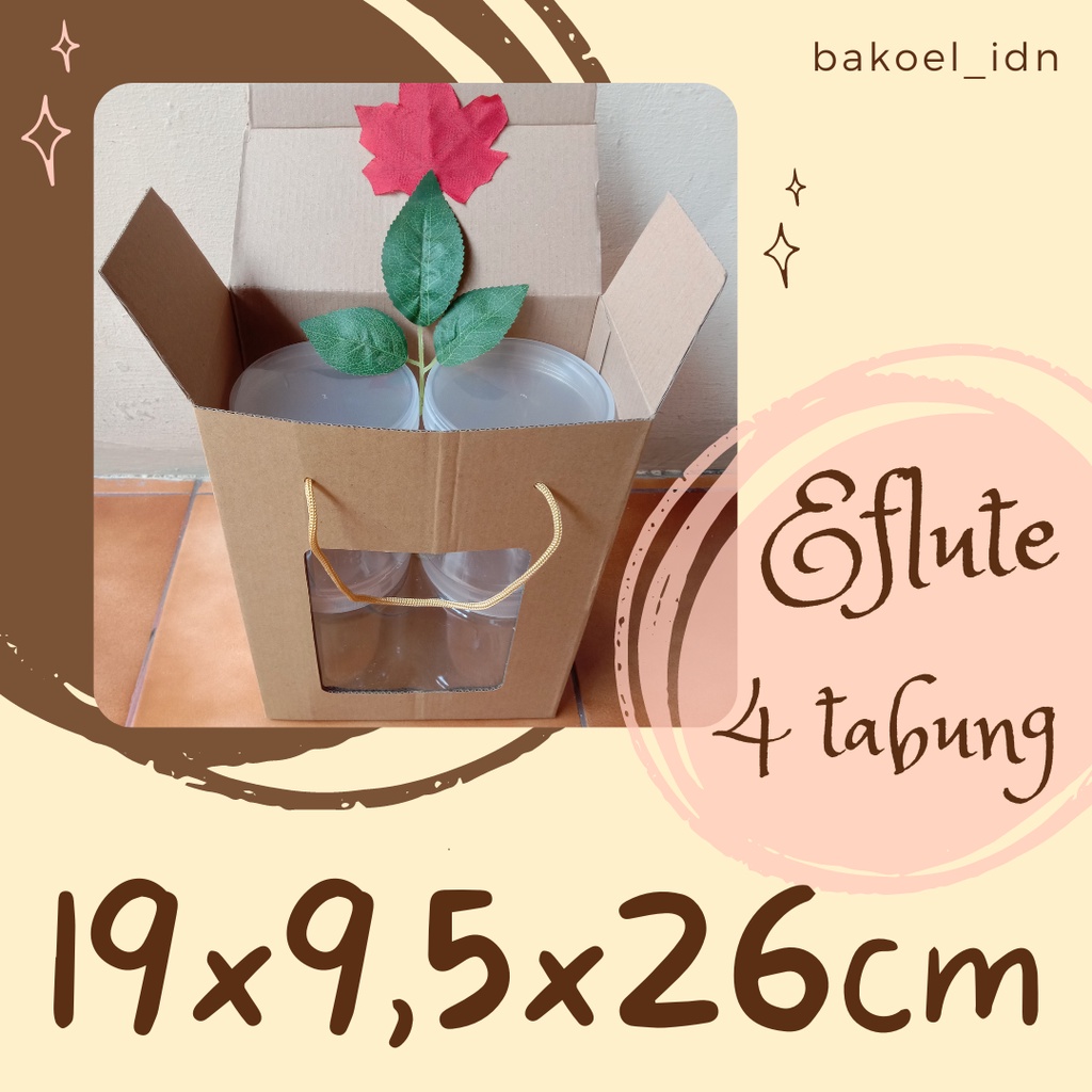 

Gable Box Dus E-Flute Toples Tabung isi 2-4 Hampers Lebaran Natal Imlek