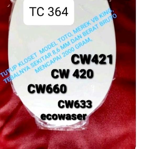 ✭ Tutup kloset TC 364 model TOTO  tebal banget, 1cm, KOMPLIT. ❃