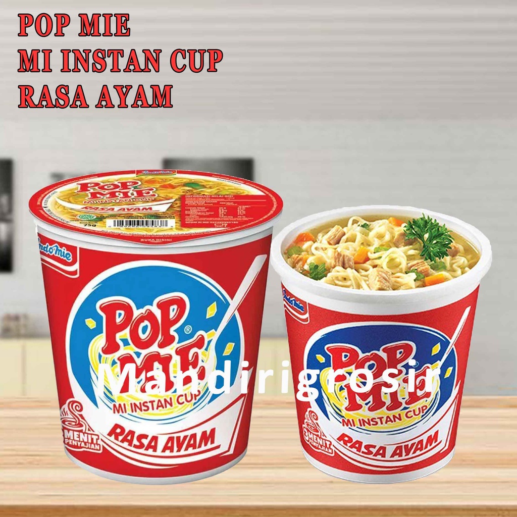 Mi Instan Cup* Pop Mie* Rasa Ayam