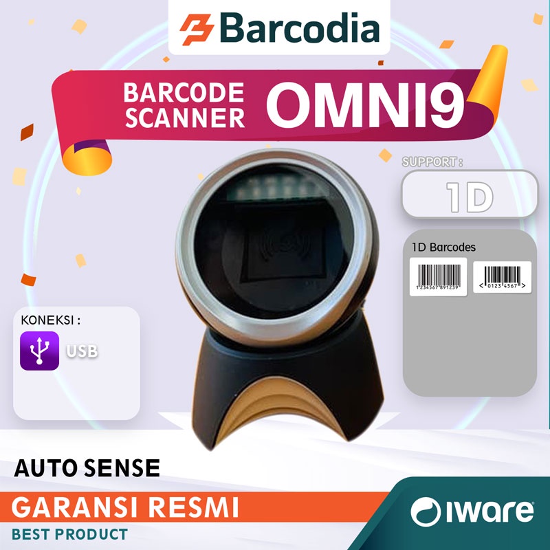 Barcode Scanner Omini 2D EFAKTUR QR CODE Scanner Barcode IWARE OMINI 9 USB