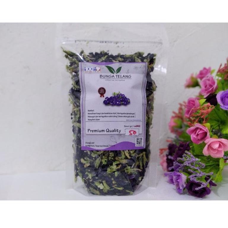 

⚡COD⚡ Teh Bunga Telang / Blue Pea Kering 50Gr ORGANIK