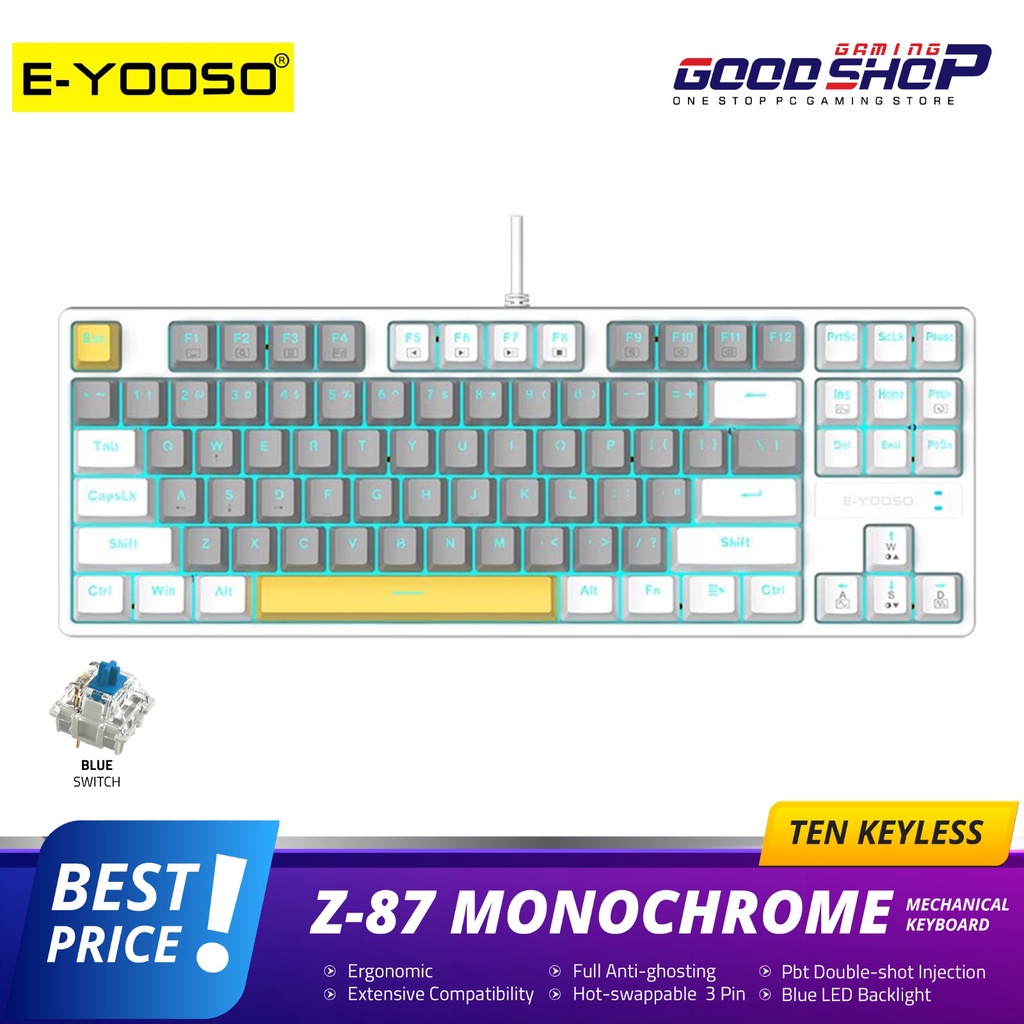 E-YOOSO Z-87 MONOCHROME HOTSWAP MECHANICAL KEYBOARD 87%