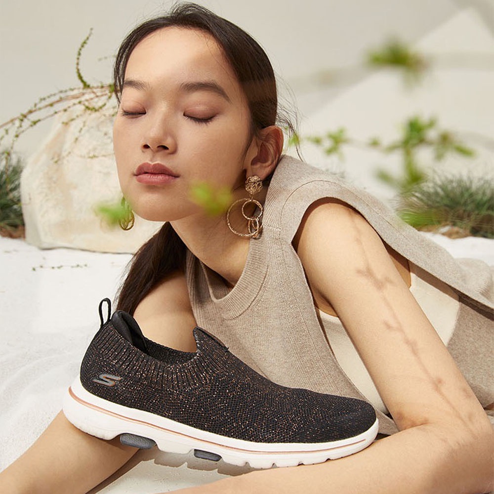 SKECHERS sepatu sneakers wanita tanpa shoes wanita slip sepatu kasual lari