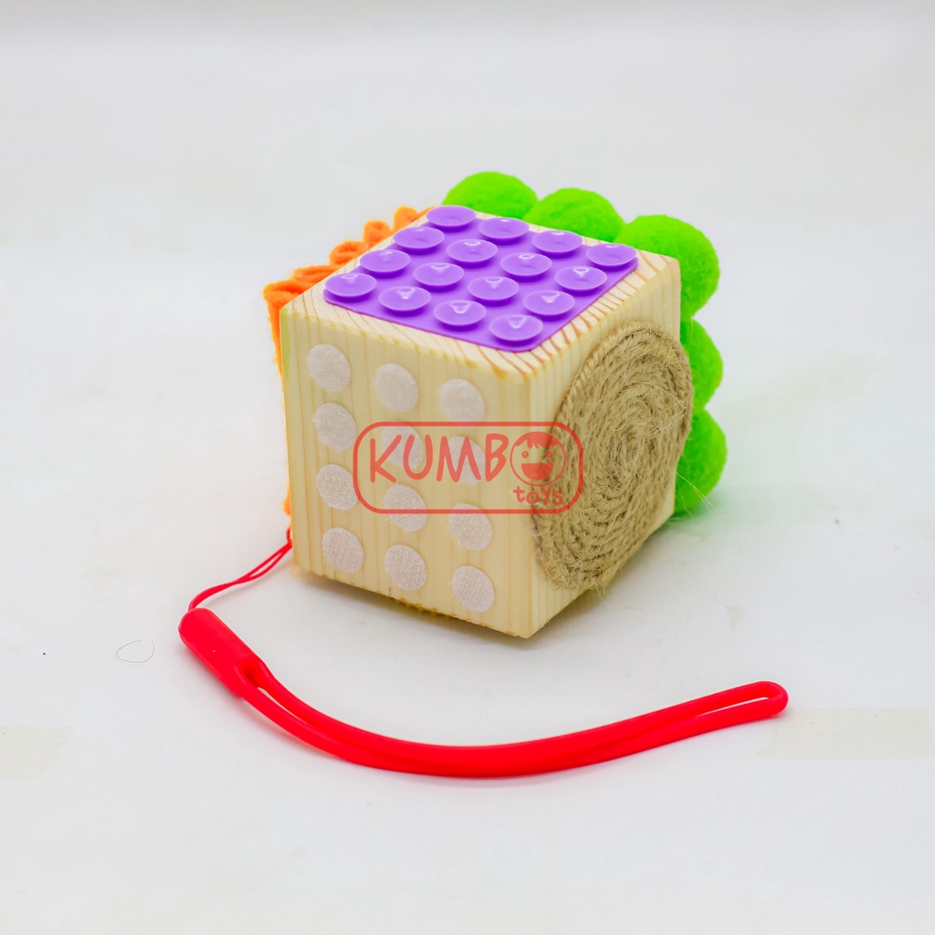 Mainan Montessori Sensory Cube Sensory Play Mengenal Tekstur