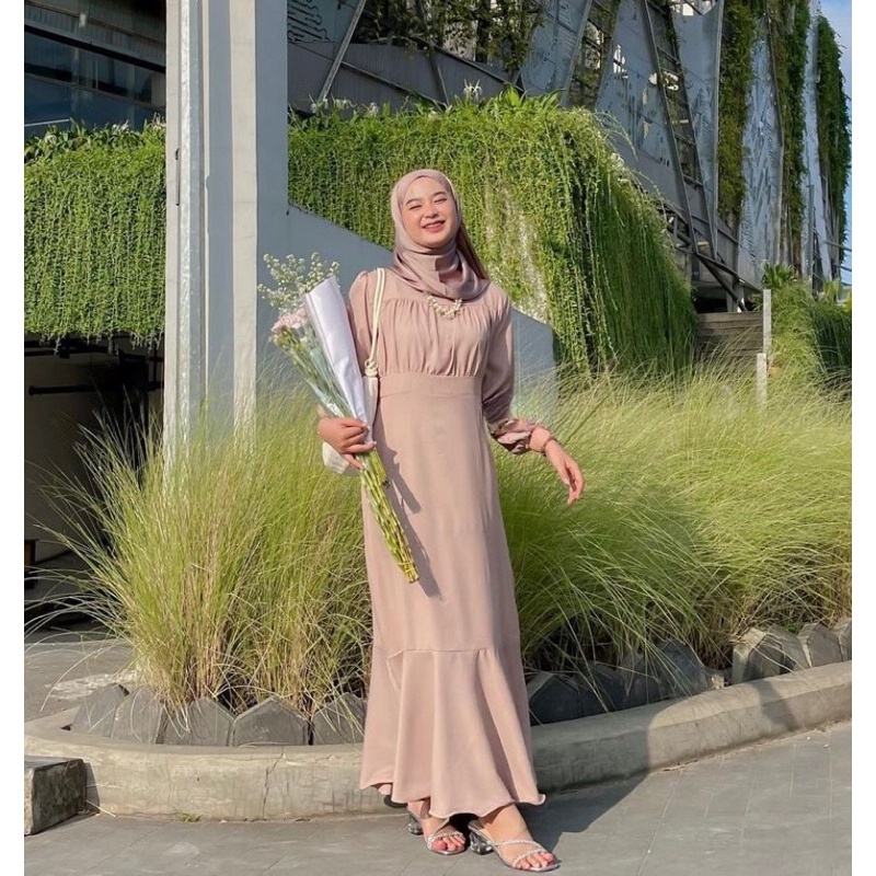 HYEJIN DRESS KOREAN LOOK STYLE / DRESS LEBARAN MURAH / DRESS KEKINIAN WANITA