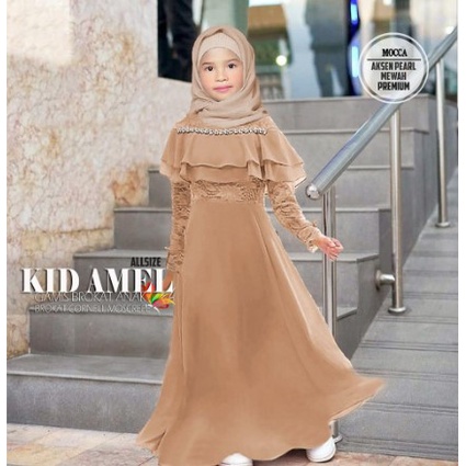 KID AMEL SETELAN ANAK PEREMPUAN MUSLIM KEKINIAN VIRAL EDISI RAMADHAN LEBARAN 2023 LD90 PJ95 L.ROK 15