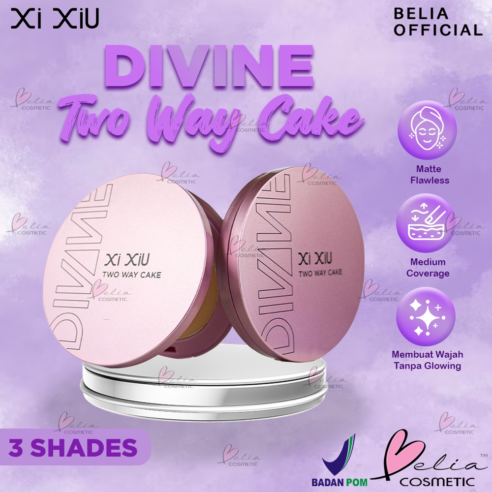 ❤ BELIA ❤ XI XIU Divine Two Way Cake | TWC BEdak Padat | Lightweight Formula | Medium Coverage | Matte Flawless 10g Xixiu