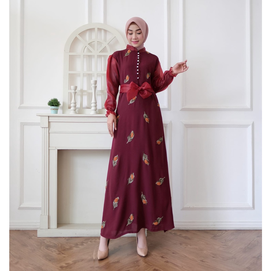 GAMIS LENGAN ORGANZA NEW KIONA DRESS CRINKLE