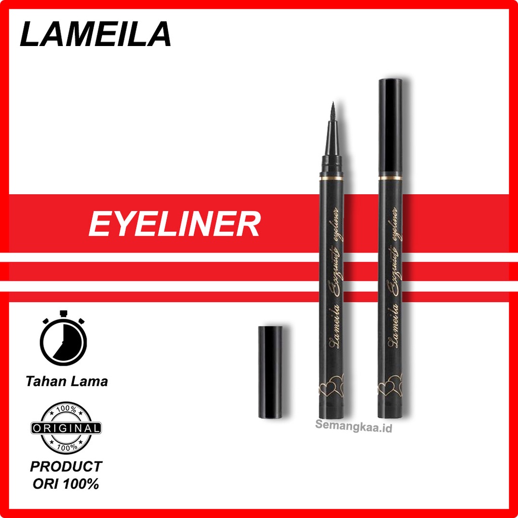 LAMEILA Eyeliner Liquid Black Waterproof Pensil Warna Hitam LA127