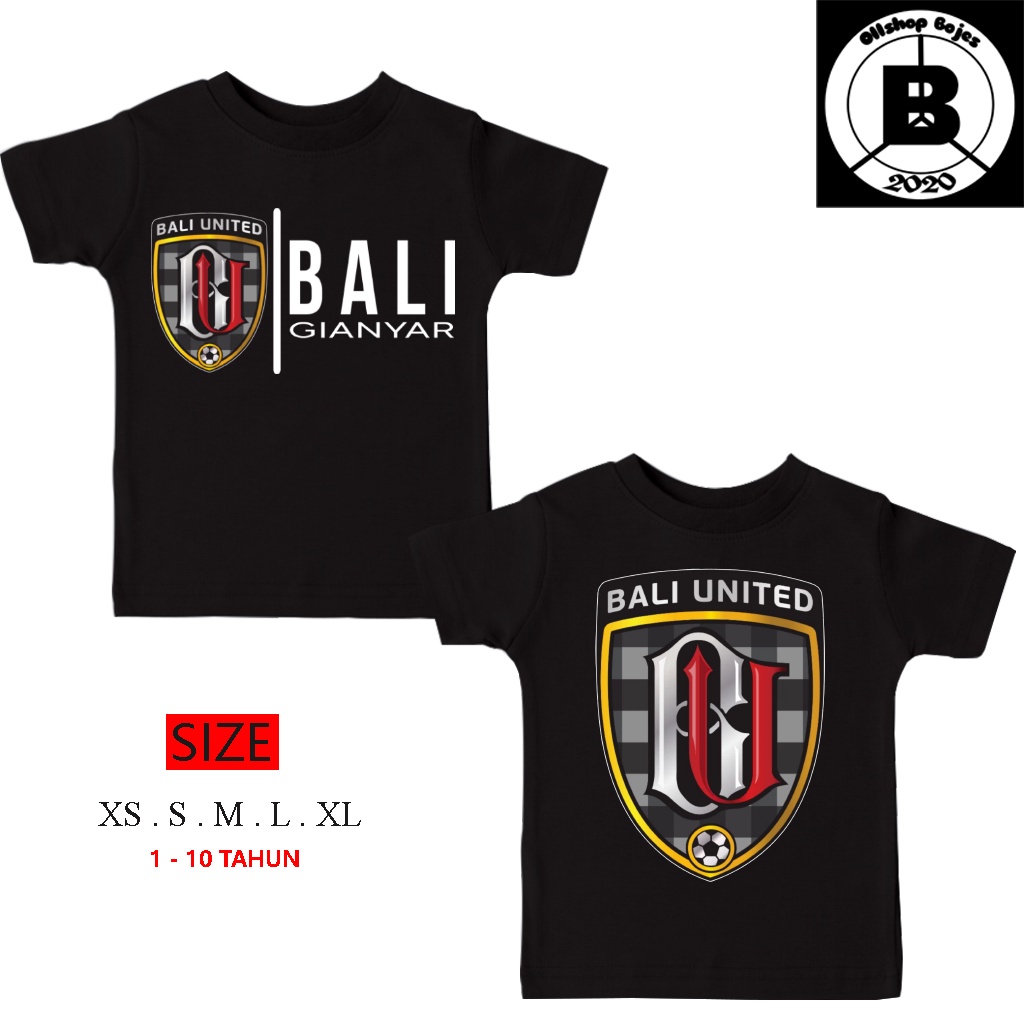 Kaos Tshirt Anak - Anak Club BALI UNITED Gianyar Liga1 Bola