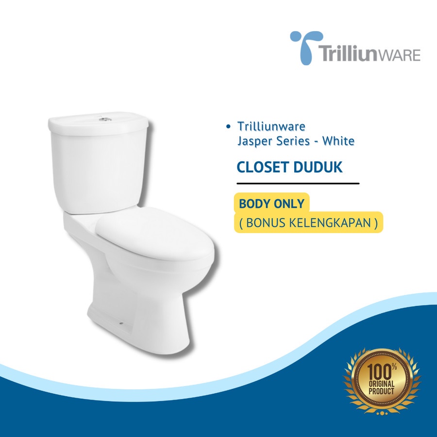 Kloset Duduk TRILLIUN WARE Jasper Series (Putih / Ivory)