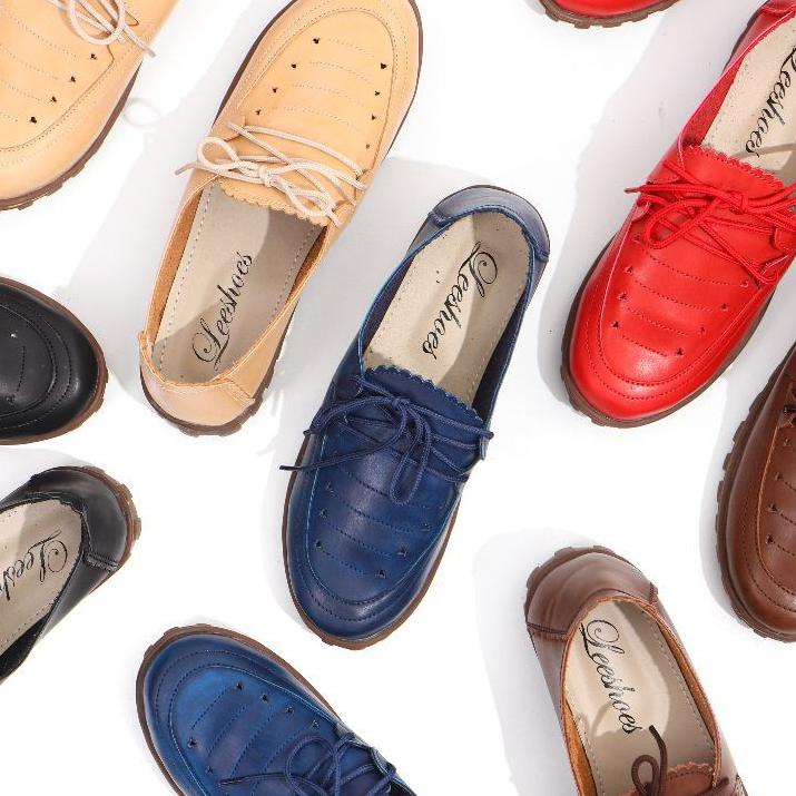 ♔ KUALITAS TERBAIK. BEST SELLER. Sepatukulit tali LeeShoes original KODE GRB ۩