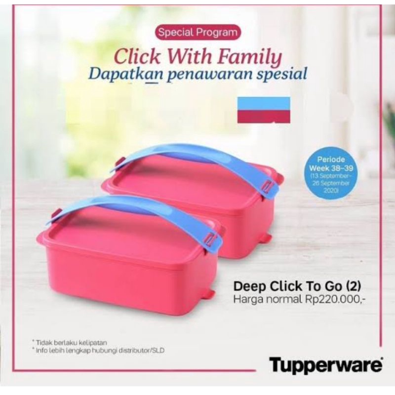 Deep click to go tupperware 1 pcs / rantang tupperware 1 pcs / ctg deep
