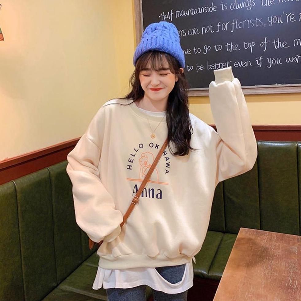 SALE Sweater Hello Okinawa Korea Style | Sweater OOTD Terlaris | Dhea Fashion