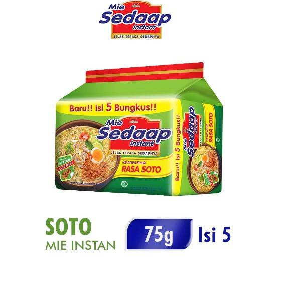 

Ready Stok Mie Sedaap Mie Instan Soto 5 x 75 gr
