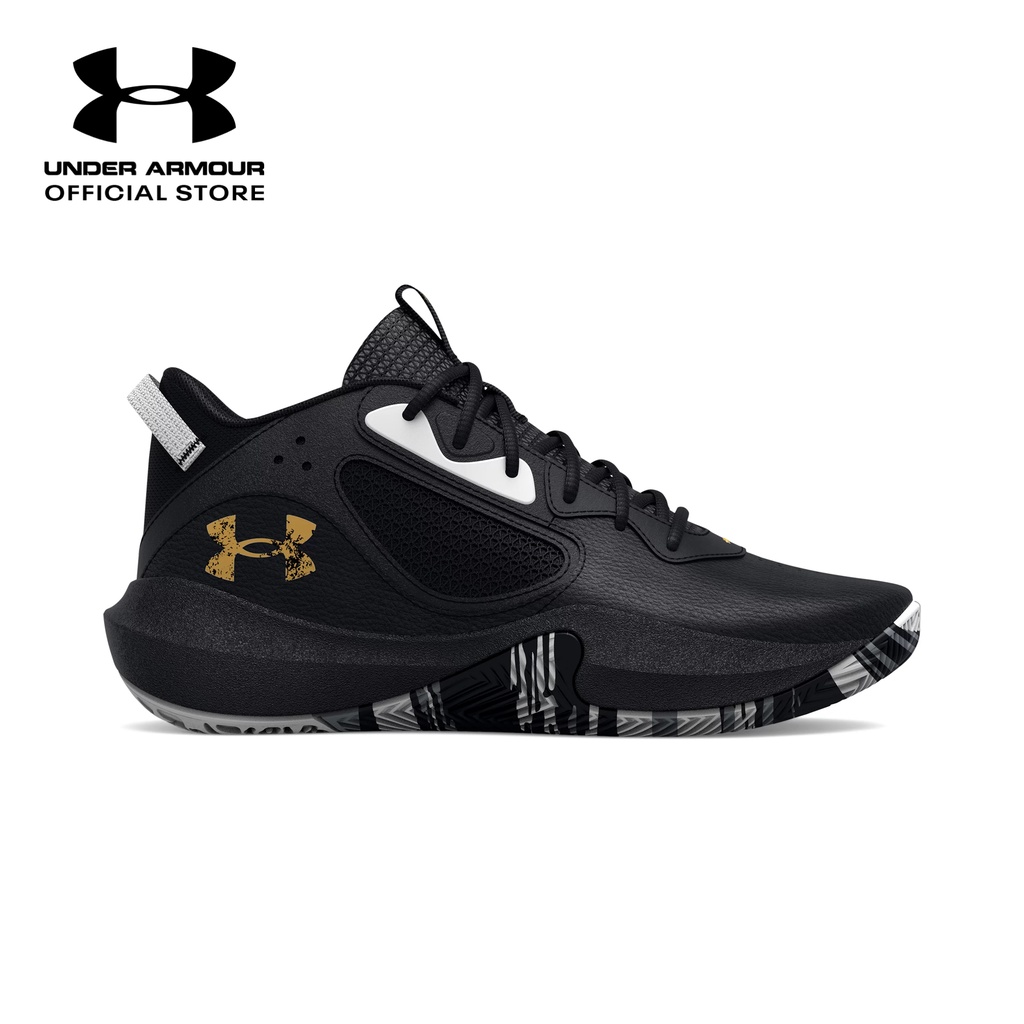 Under Armour Unisex Basketball Lockdown 6 Sepatu Basket Anak Sekolah Dasar Hitam 3025617-003
