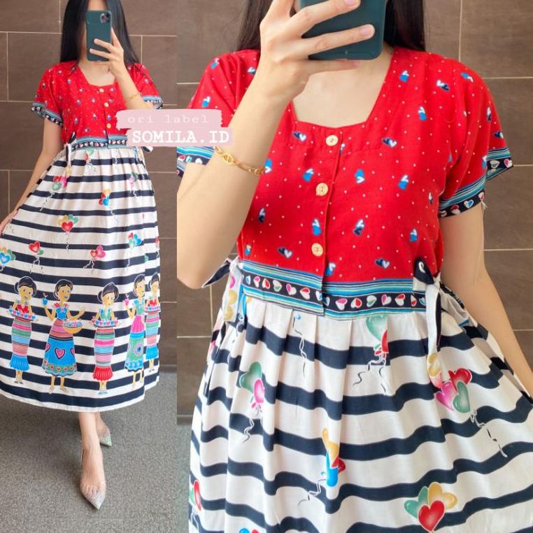 SALE TERSEDIA JUMBO GROSIR DASTER SOMILA.ID TERBARU BUSUI CHIBI LENGAN PENDEK SERUT BATIK BU TEJO *4