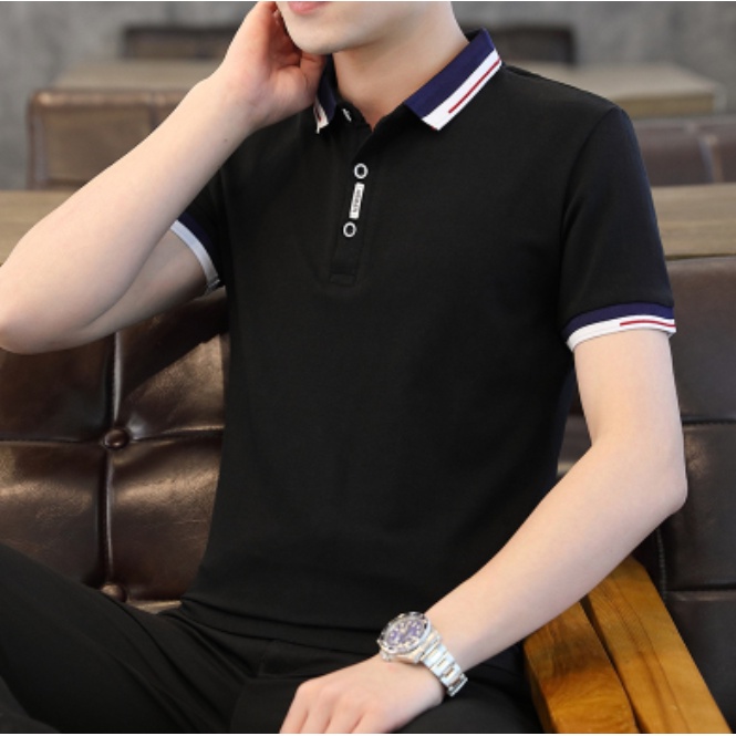 Kaos Pria Kerah Lengan Pendek / Kaos Kerah Pria Wanita Dewasa / Polo Shirt Dewasa Motif