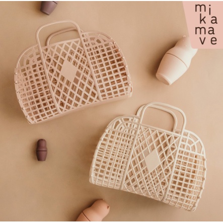 MIKAMAVE Silicone Retro Jelly Bag Tas Keranjang