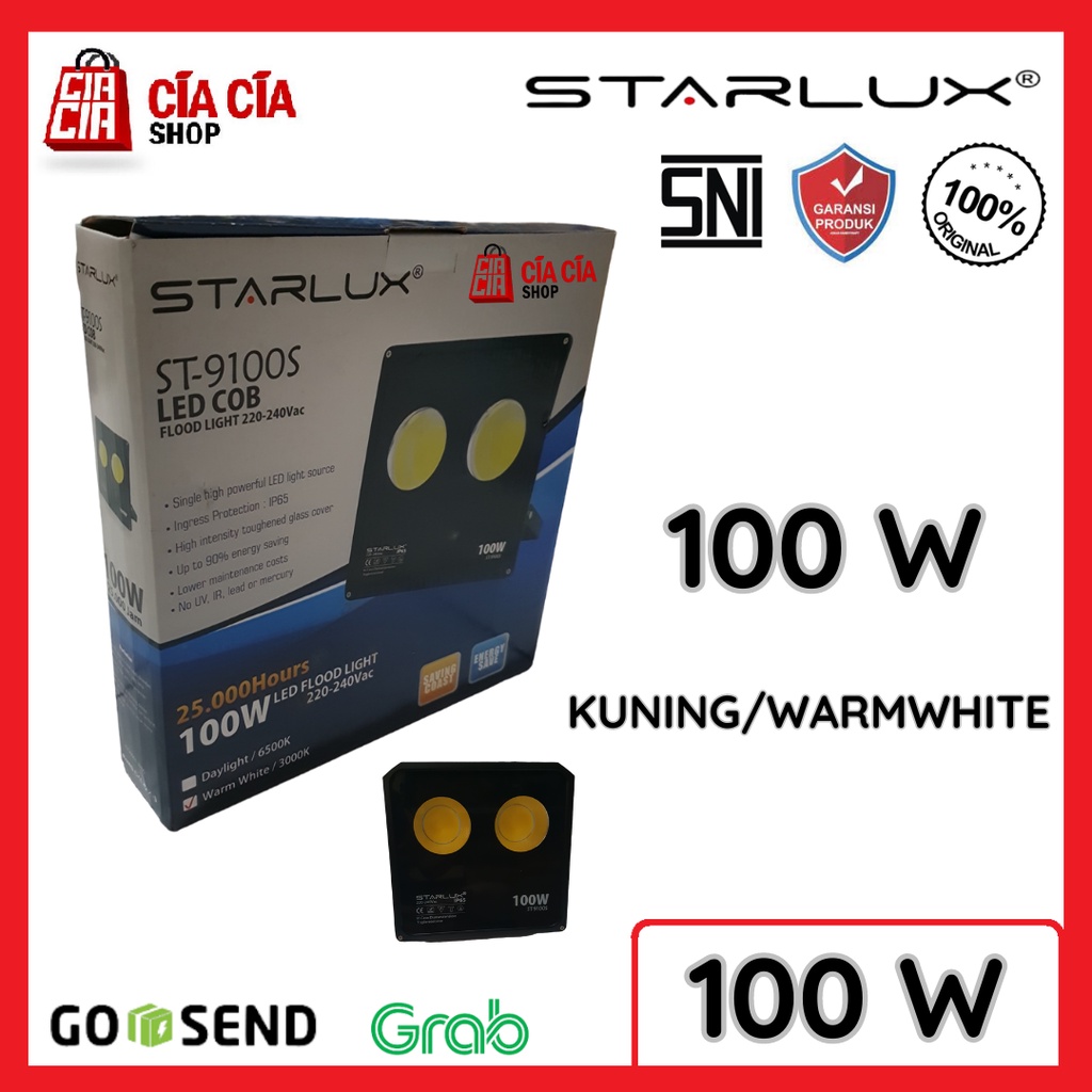 STARLUX Lampu Tembak Led COB 100W Floodlight COB 100 Watt Lampu Sorot COB 100 W