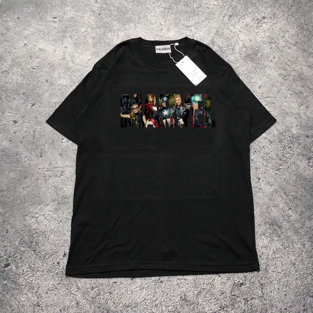 KAOS MARVEL PULL&BEAR PREMIUM FULL TAG - TSHIRT BAJU PULL&BEAR MIRROR ORIGINAL