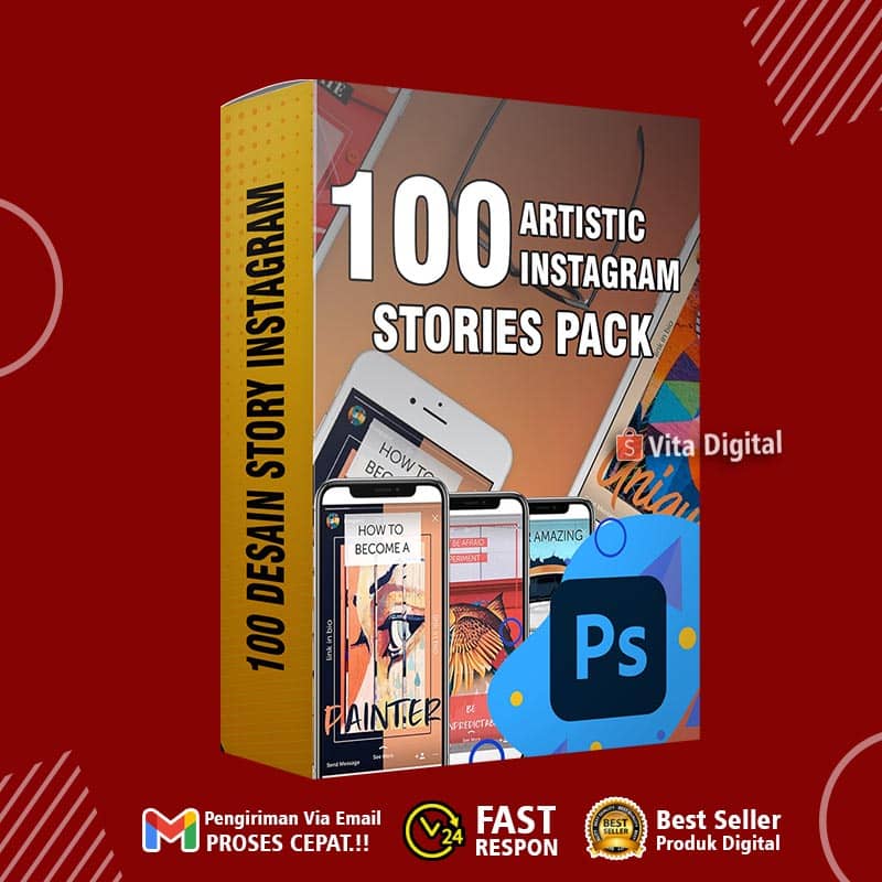 Template Pack Artistic Instagram Stories Pack PSD Siap Edit