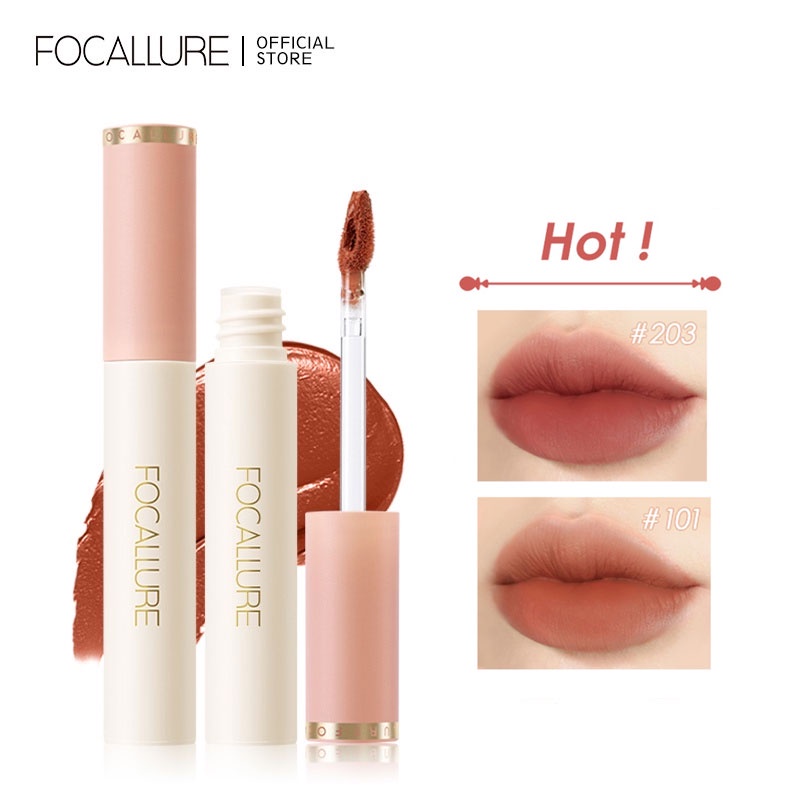 Focallure Nude Lip Cream Lipstik Silky Smooth Lip Cream Velvet-Matte Lipstick