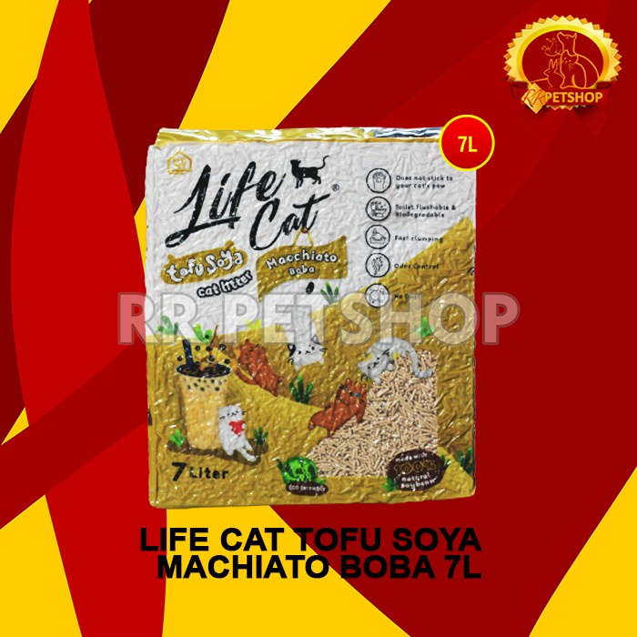 Pasir Kucing Gumpal Wangi Life Cat tofu soya 7 Litter