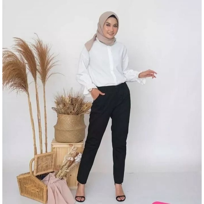 JUMBO BAGGY PANTS PREMIUM AMERICAN DRILL BIG SIZE XXL 5L 6L latte,nude,milo,navy,army,dusty pink