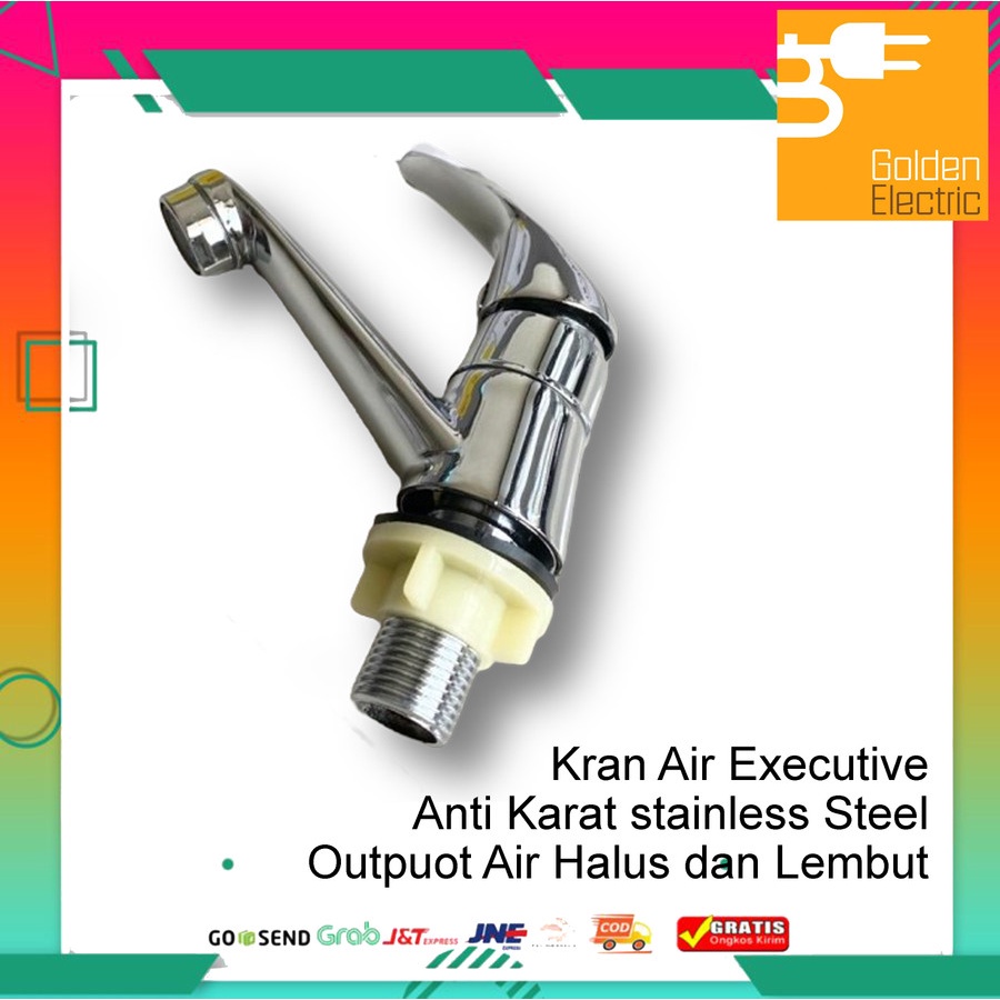 Kran Keran Air Washtafel Wastafel Stainless Steel Anti Karat Model Angkat Tuas Naik Turun MAVIS