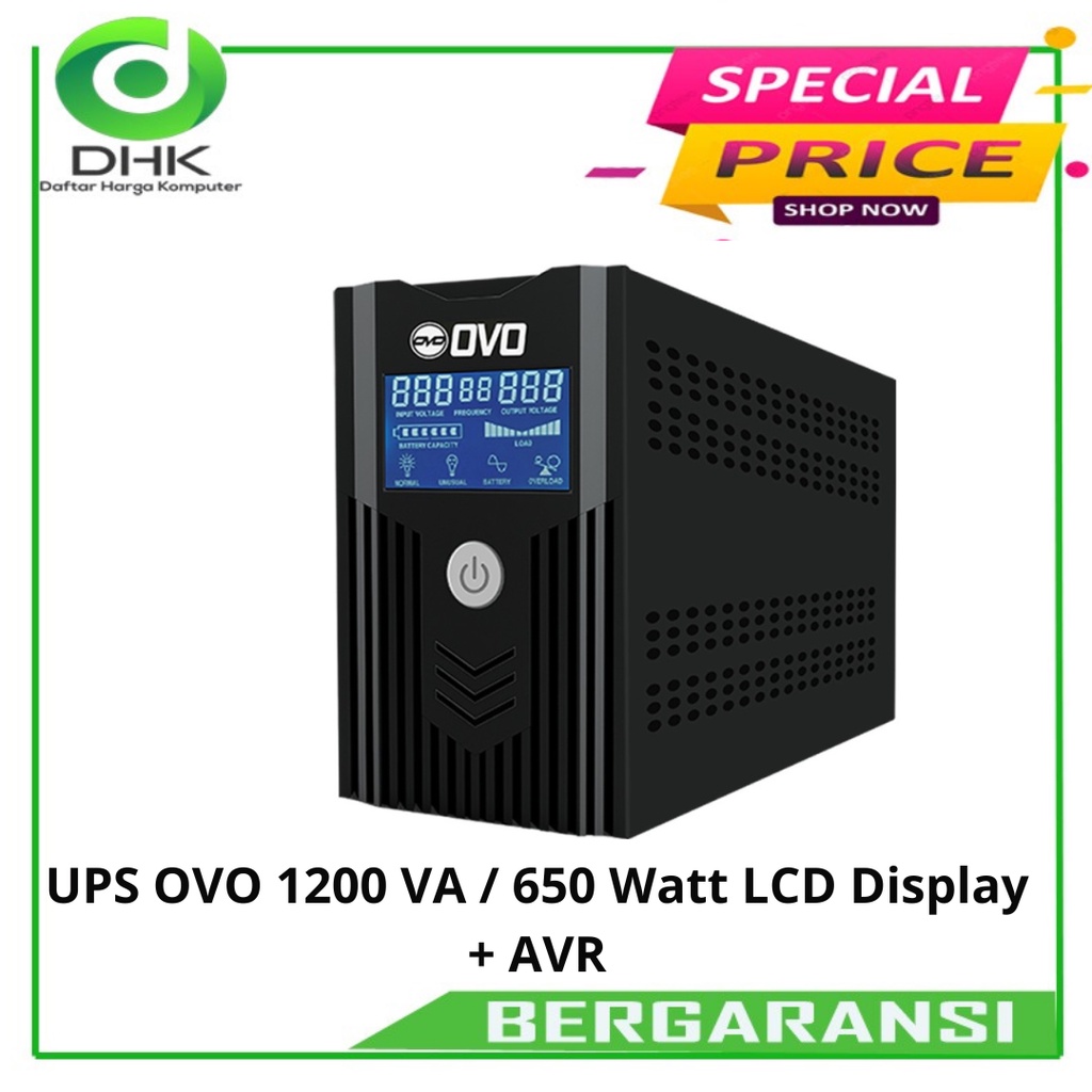 UPS OVO 1200 VA / 650 Watt LCD Display + AVR