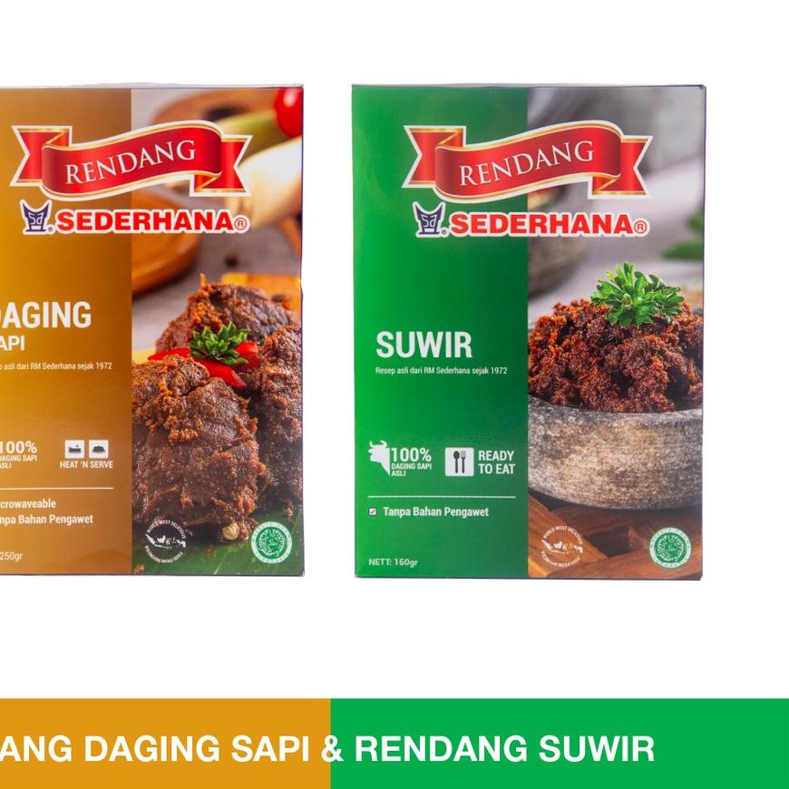 

✈ Rendang Sederhana - Paket Mix Rendang Daging Sapi & Daging Suwir ❇