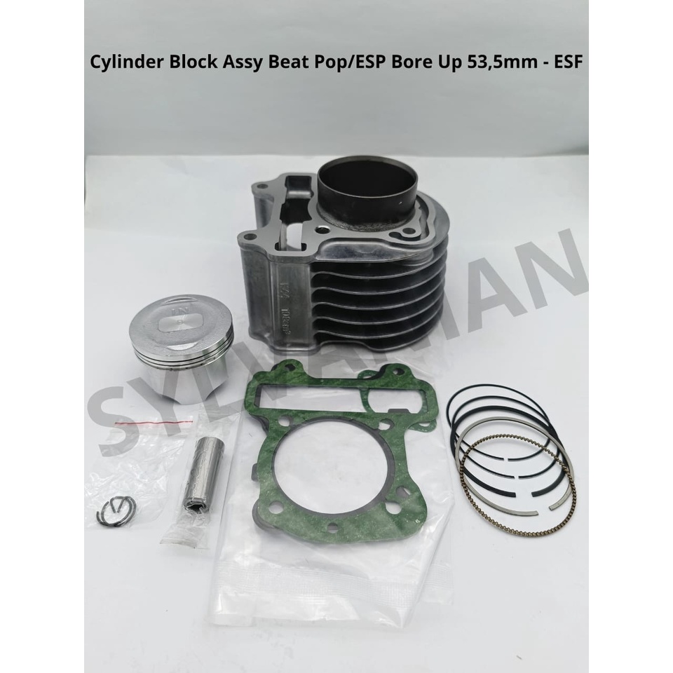 CYLINDER BLOCK ASSY / BLOK SEHER KOMPLIT BEAT POP / ESP BORE UP 53,5mm - ESF