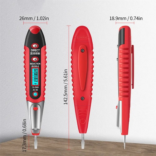 Tespen Voltage VD700 Digital Detector Tester Electric Test Pen AC-DC Alert Non-Contact Lampu Led Senter Test Voltage Jalur KAbel PutusPlus Baterai Siap PAkai