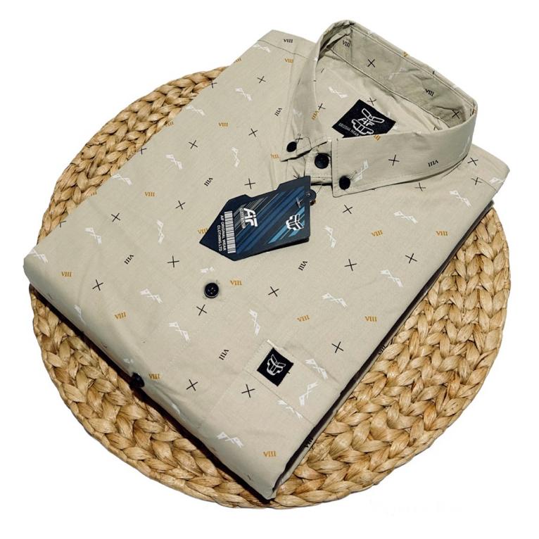 CHEKOUT kemeja lengan pendek pria full motif terbaru - kemeja printing pria lengan pendek keren - ke