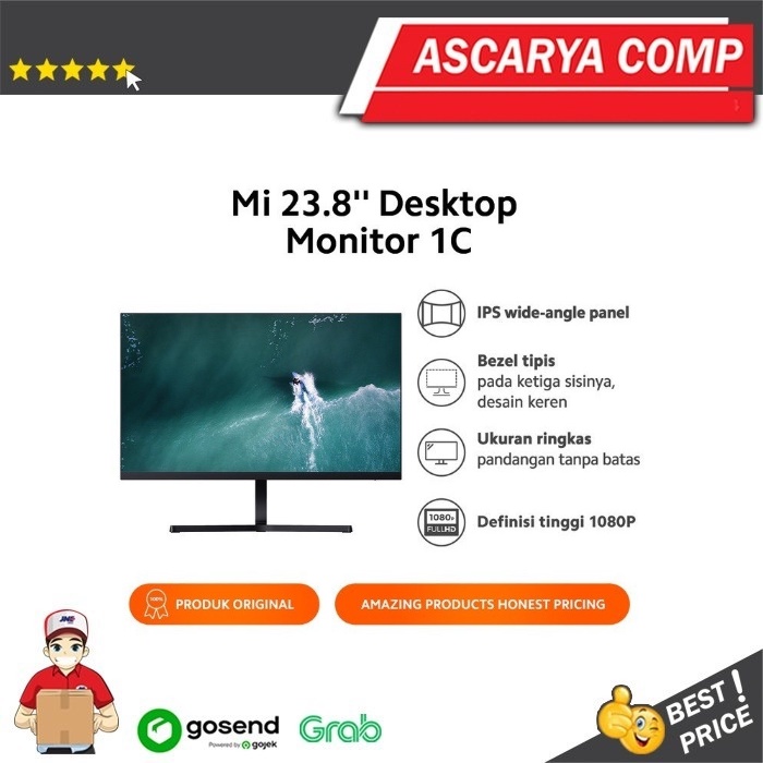 Mi 23.8 Desktop Monitor 1C 60Hz 6ms - Monitor 24 inch Xiaomi