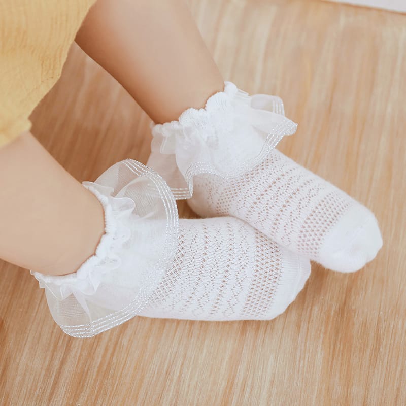 Kaos kaki bayi anak / baby socks perempuan renda polos ( SOC172 / SOC173 / SOC174 / SOC179 / SOC180 