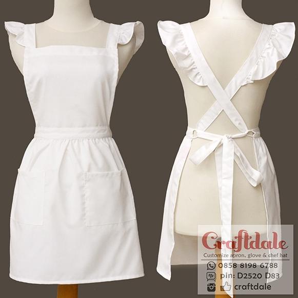 Celemek/apron french maid - putih
