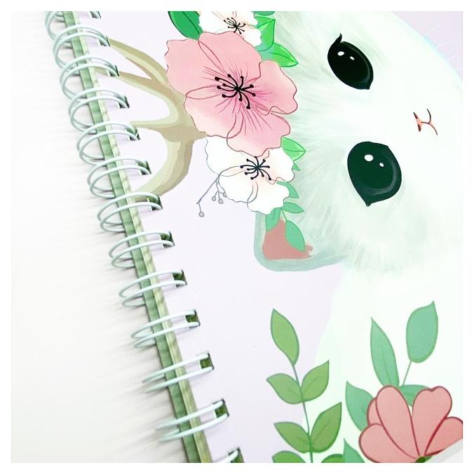 

sketchbook a4 spiral fairy cat pink v2