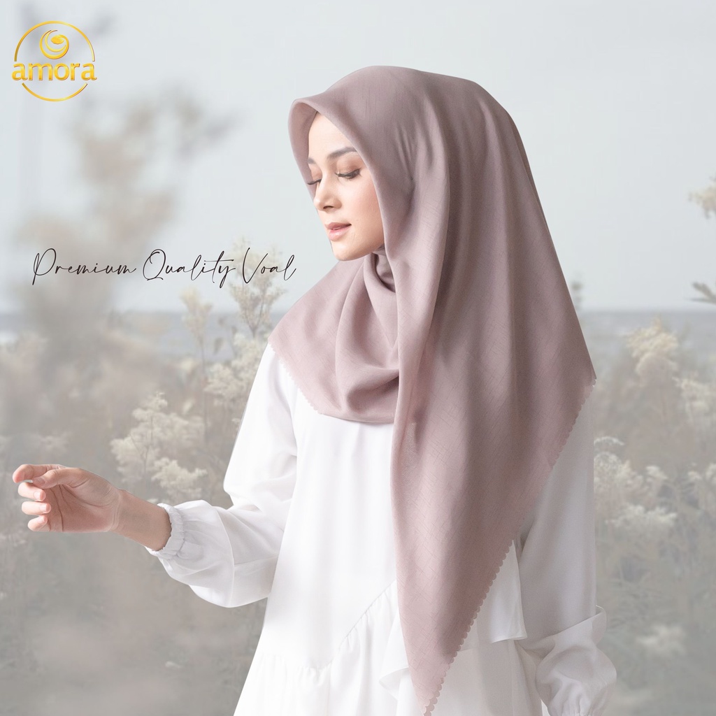 Kaboss Hijab Segi Empat Premium Polos Ultrafine Voal by AMORA