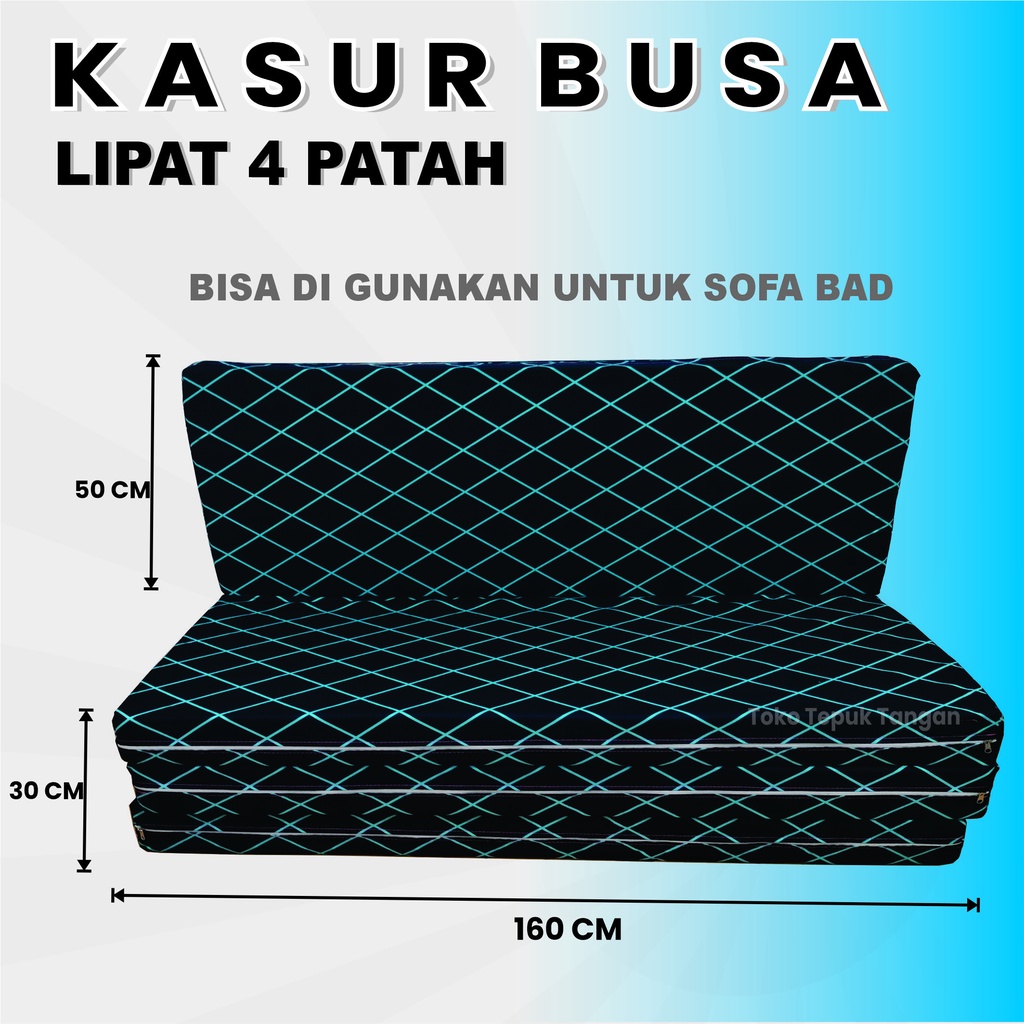SALE KASUR LIPAT 4 PATAH - Ukuran 200x160x10cm | Kasur Lantai Busa Murah | Kasur Busa Lipat