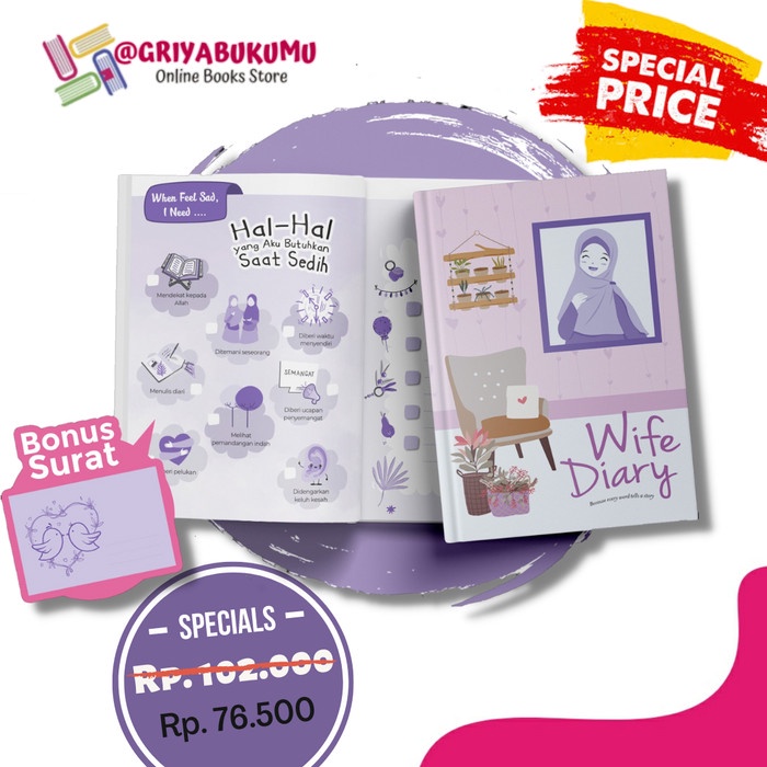 

Terlaris Wife Diary Hard Cover - Buku Aktifitas Jurnal Muslimah Gip Size A5